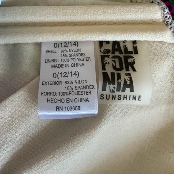Cali For Nia Sunshine boho hippie swim top size 12/14 - Picture 4 of 4